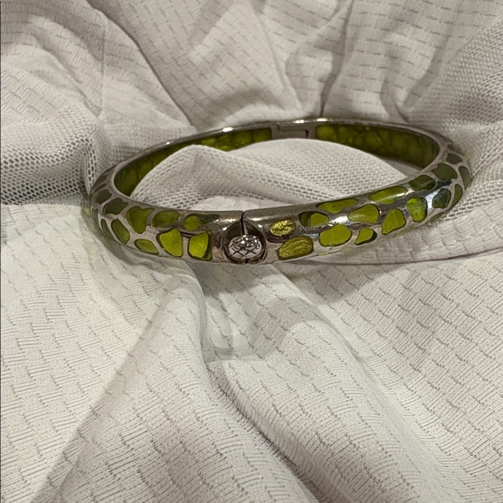 Angelique de Paris Safari lucite blended with Sterling Silver vintage bracelet